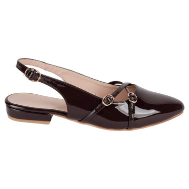 Flats De Tacón Ancho Fratello Para Mujer Color Negro 1315