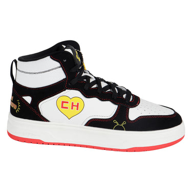 Tenis Urbano de Bota Charly Chapulín Colorado Color Blanco con Negro para Hombre 1038232