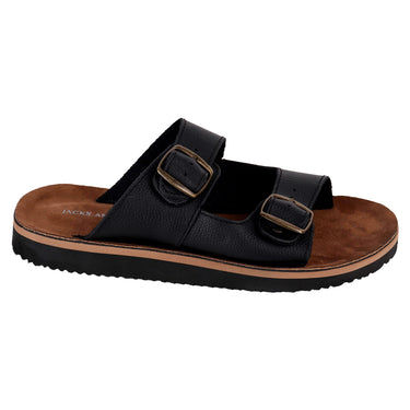 Sandalias De Piel Fratello Color Negro Para Hombre 7008