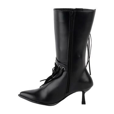 Botas Vaqueras Con Flecos Maquech Negro Para Mujer 6021