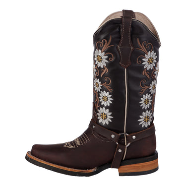 Bota Vaquera Fratello Color Chocolate Para Mujer 1009