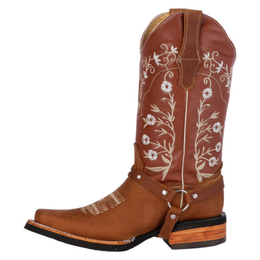 Botas Vaqueras Color Miel Fratello Para Mujer 1040
