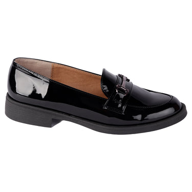 Mocasines De Charol Color Negro Fratello Mujer 0175