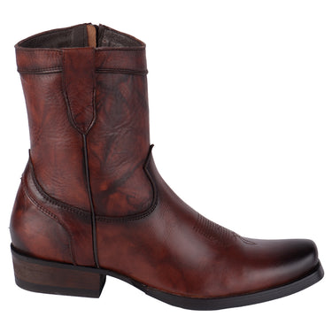 Botas Vaqueras De Piel Café Fratello Para Hombre 20248-1