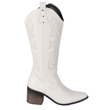 Botas Vaqueras Fratello Color Latte Para Mujer 2030