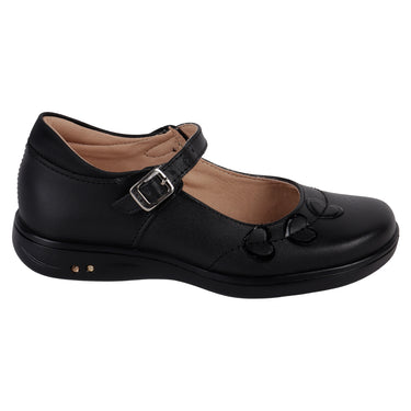 Zapatos Escolares De Piel Color Negro Yuyin Para Niña 25472