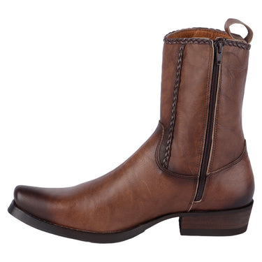 Bota Vaquera Fratello De Piel Color Cafe Para Hombre 20267