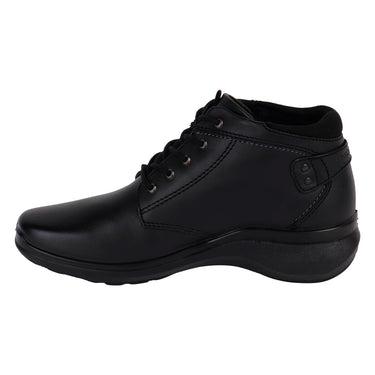 Botín Casual Piel Verde Tabaco Color Negro Para Mujer 8011