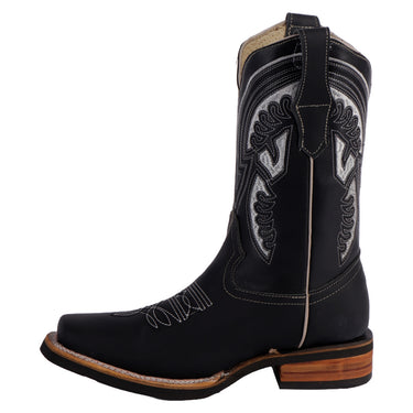 Bota Vaquera Fratello Color Negro Para Hombre 0945