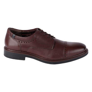 Flexi Zapatos Formales Piel Color Nogal Para Hombre 400102