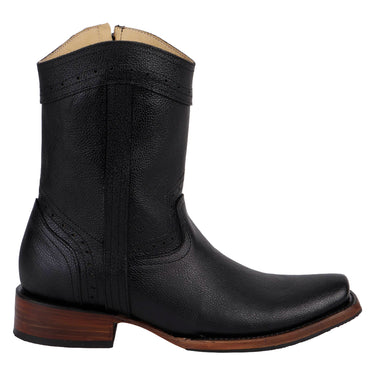 Botas Vaqueras De Piel Fratello Color Negro Para Hombre 8001