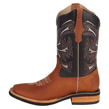 Botas Vaqueras Bordadas Fratello Color Miel Para Hombre 0950