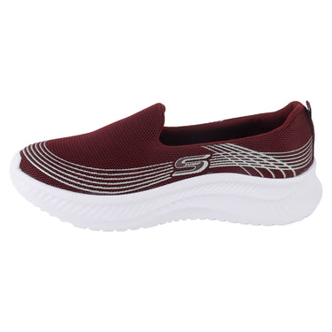 Tenis Deportivos Fratello Color Vino Plata para Mujer 0044