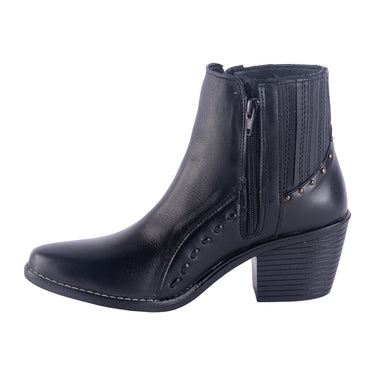 Botas Casuales en Piel Fratello Color Negro para Mujer 0714