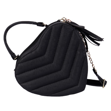 Fratello Bolso Color Negro Para Mujer Ga-corazon Negro Lisa Oro Negro