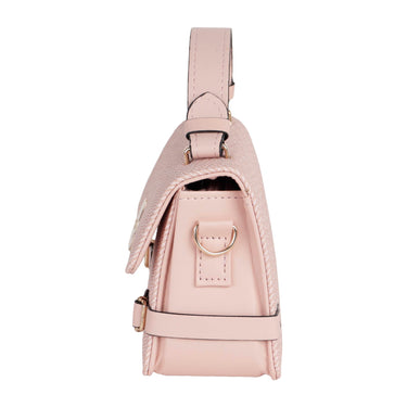Bolso Crossbody Casual Fratello Para Mujer Sk-1927 Rosa Texturizado Oro