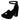 Zapatilla Tacón Cuadrado Fratello Negro Para Mujer 2695