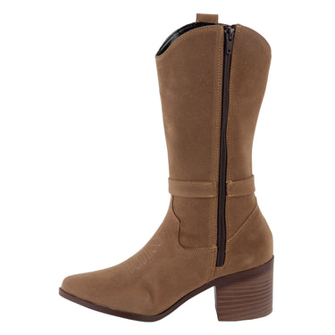 Botas Vaqueras con Tacón Fratello color Café para Mujer 9813