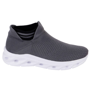 Tenis Deportivo Ligero Fratello Color Gris Oscuro Sin Agujetas Para Mujer 1080