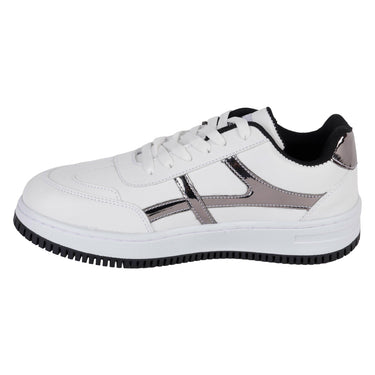 Tenis Casuales Blanco Con Plata Fratello Para Mujer 2030