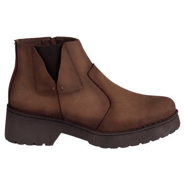Botas Para Mujer Casuales Punta Redonda Fratello Color Café