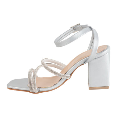 Zapatillas Abiertas Fratello Color Plata Para Mujer 2055