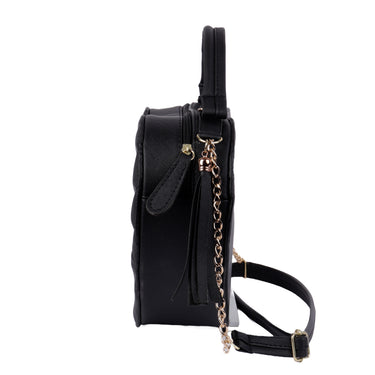 Fratello Bolso Color Negro Para Mujer Ga-corazon Negro Lisa Oro Negro
