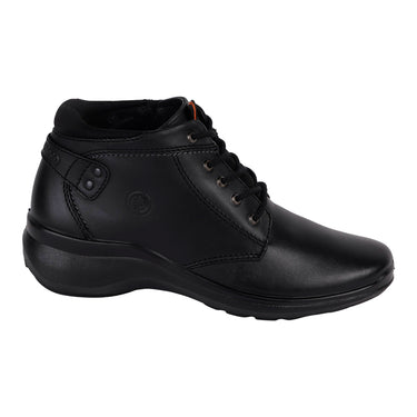 Botín Casual Piel Verde Tabaco Color Negro Para Mujer 8011