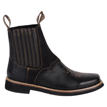 Botín Vaquero De Piel Color Negro Fratello Para Hombre 0267