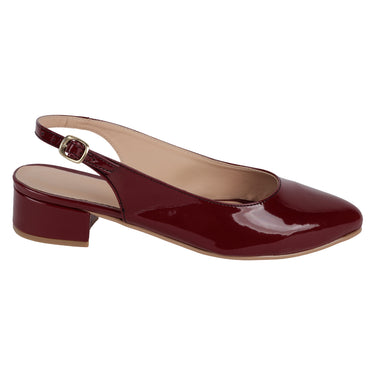 Flats De Tacón Ancho Fratello Color Vino Para Mujer 0717