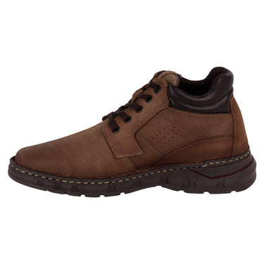 Botín Casual De Piel Lobo Solo Color Café Para Hombre 9089