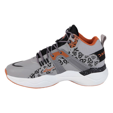 Tenis De Basquetbol Pontiac Color Gris Con Negro Para Hombre 6153