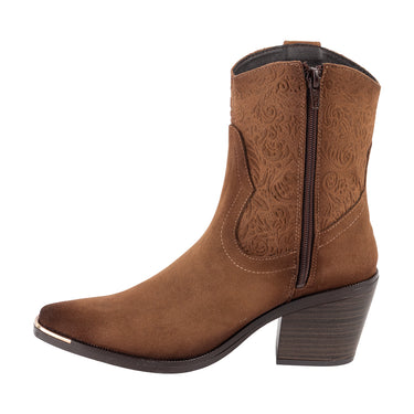 Botines Vaqueros Fratello Color Camel Para Mujer 6311