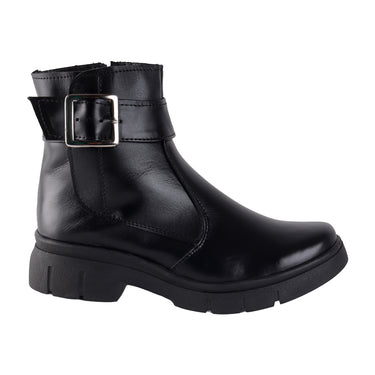 Botín Casual de Piel Fratello Color Negro Par Mujer 2200