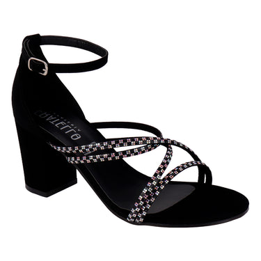Zapatillas Tiras Fratello Color Negro Para Mujer 6026-11
