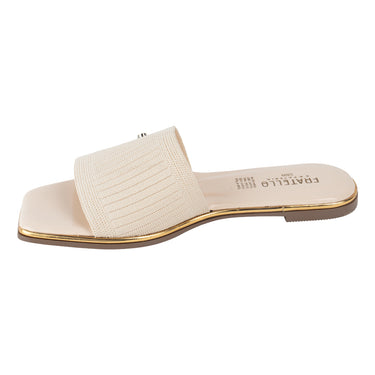 Mules Casuales Fratello Color Latte para Mujer 0026