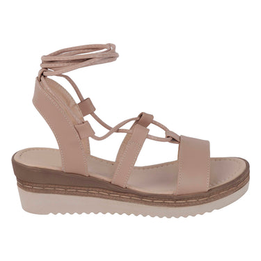 Sandalias Suela Alta Fratello Color Nude Para Mujer 2614