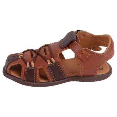Sandalias De Piel Fratello Color Café Para Niño 0590