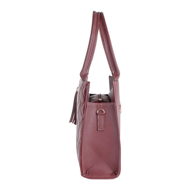 Bolso Tote Fratello De Charol Color Vino Para Mujer Bn088