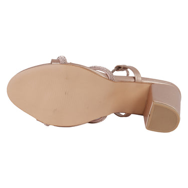 Zapatilla Gladiador Fratello Color Oro Rosa Para Mujer 0789