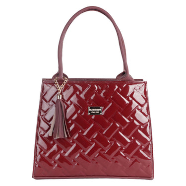 Bolso Tote Fratello De Charol Color Vino Para Mujer Bn088