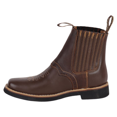 Botín Vaquero De Piel Color Café Fratello Para Hombre 0267