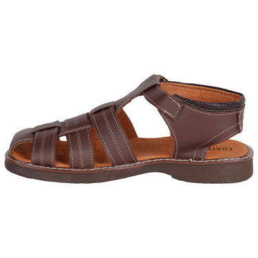 Sandalias De Piel Fratello Color Café Para Hombre 0500