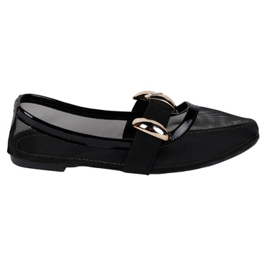 Flats De Piso Fratello Color Negro Para Mujer 6010