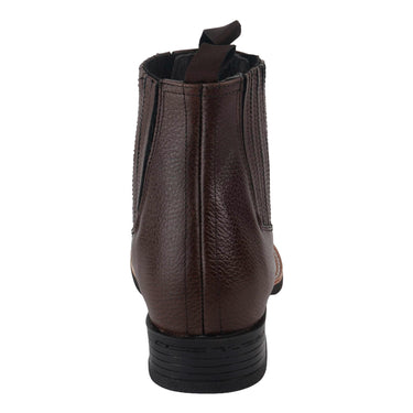Botines Vaqueros en Piel Autentica Fratello Color Café para Hombre 1095