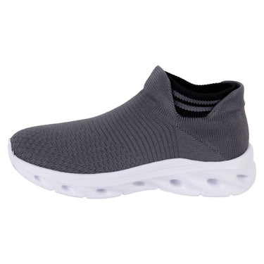 Tenis Deportivo Ligero Fratello Color Gris Oscuro Sin Agujetas Para Mujer 1080