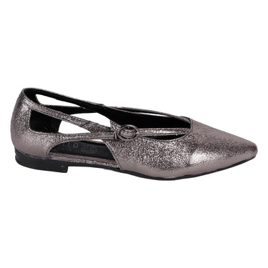 Flats De Pico Fratello Color Inox Para Mujer 0305