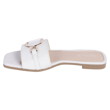 Sandalia Casual Moda Fratello Color Blanco Para Mujer 0055