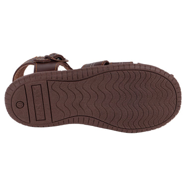 Sandalia de Piel con Ajuste de Hebilla Fratello Color Café para Niño 243024