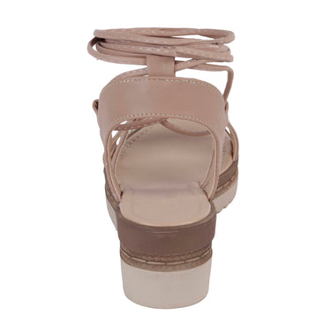 Sandalias Suela Alta Fratello Color Nude Para Mujer 2614